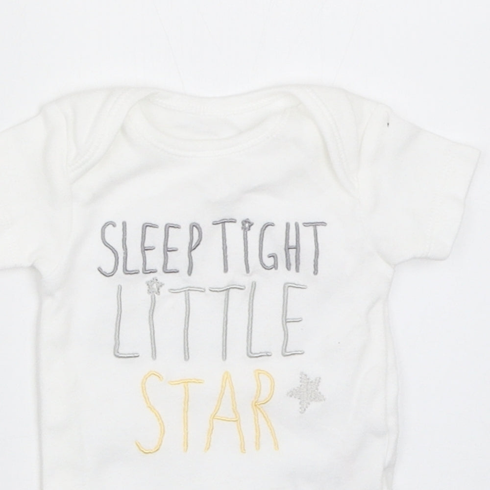 George Baby White   Babygrow One-Piece Size 0-3 Months