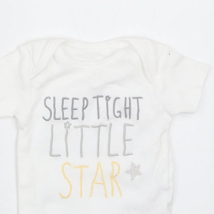George Baby White   Babygrow One-Piece Size 0-3 Months