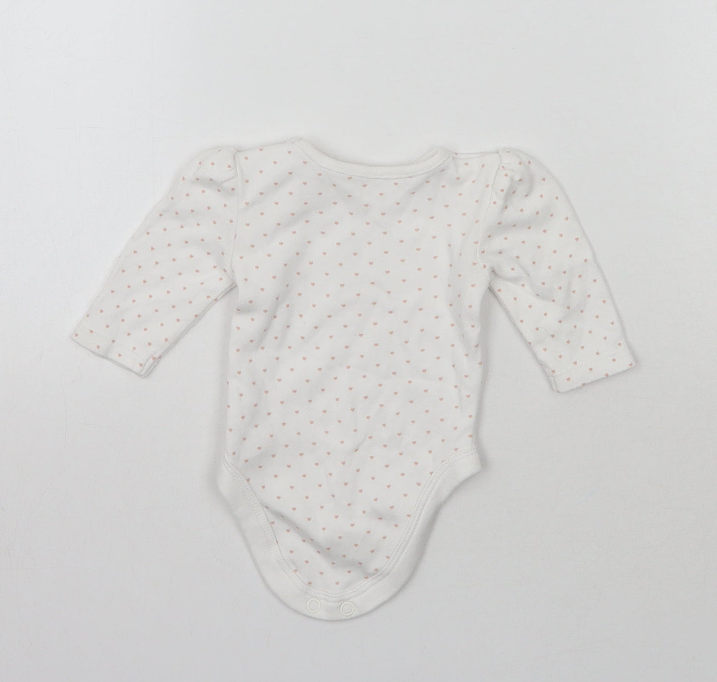 George Girls White Polka Dot  Babygrow One-Piece Size Newborn