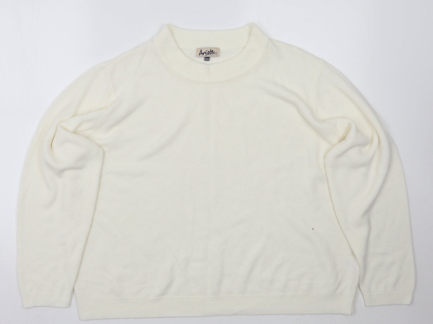 Womens UK Size 20 Arista Ivory Pullover Jumper