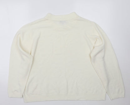 Womens UK Size 20 Arista Ivory Pullover Jumper
