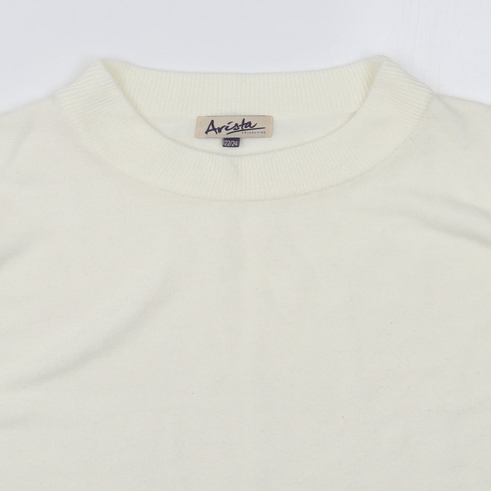 Womens UK Size 20 Arista Ivory Pullover Jumper