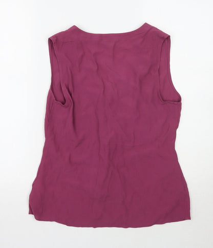 Womens UK Size 12 NEXT Purple Basic Button-Up