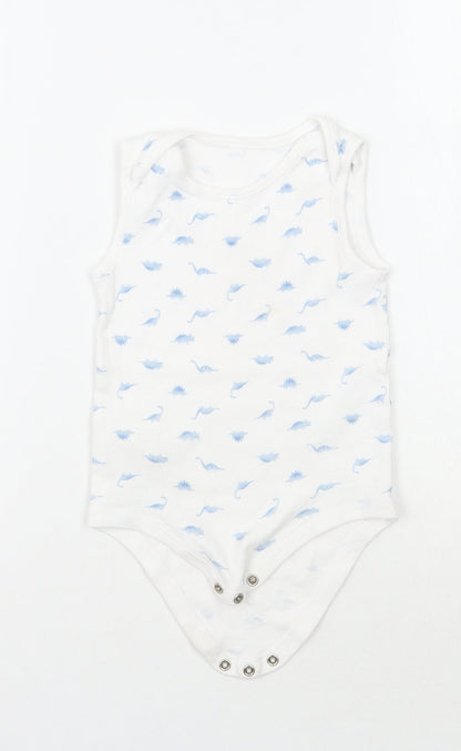 TU Baby White Animal Print  Babygrow One-Piece Size 18-24 Months