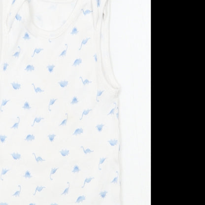 TU Baby White Animal Print  Babygrow One-Piece Size 18-24 Months