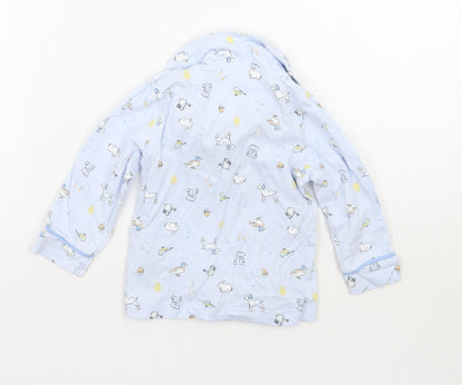 Back view of Nutmeg Baby Blue Geometric Basic Button-Up, size 9-12, Months