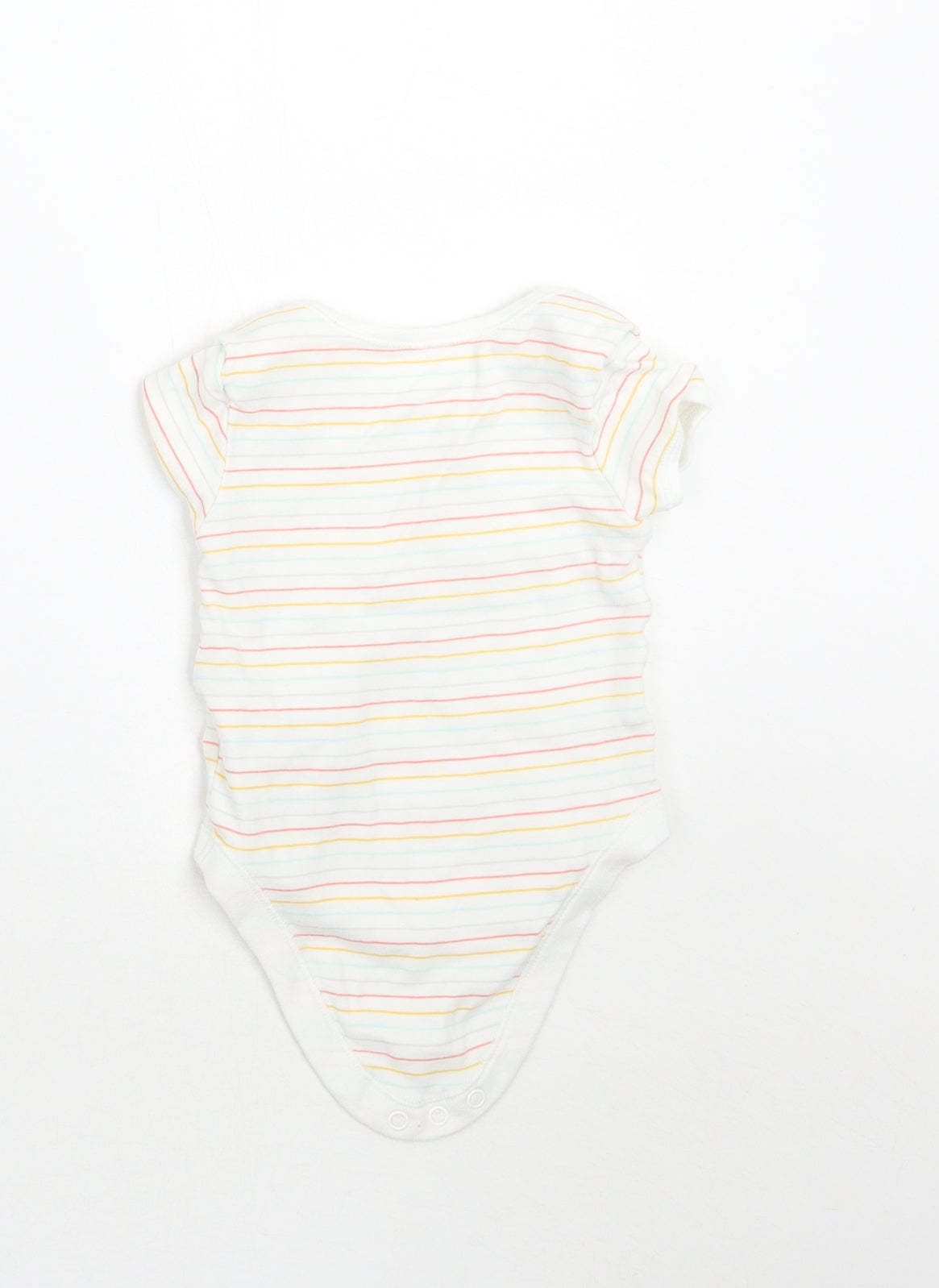 Primark Baby White Striped  Babygrow One-Piece Size 6-9 Months