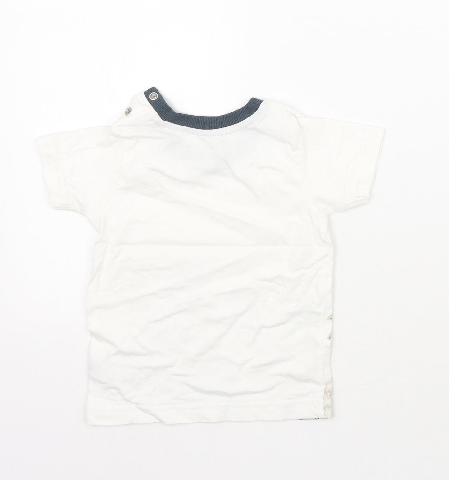 Nutmeg Baby White Animal Print  Basic T-Shirt Size 9-12 Months