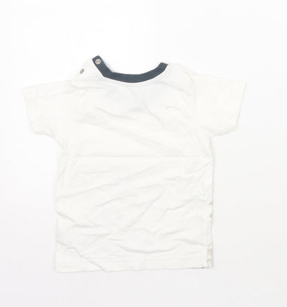 Nutmeg Baby White Animal Print  Basic T-Shirt Size 9-12 Months