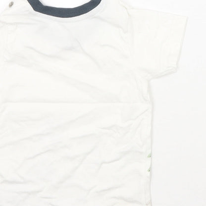 Nutmeg Baby White Animal Print  Basic T-Shirt Size 9-12 Months