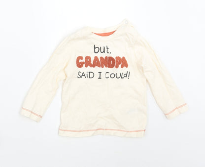 Nutmegt Baby Ivory   Pullover T-Shirt Size 9-12 Months