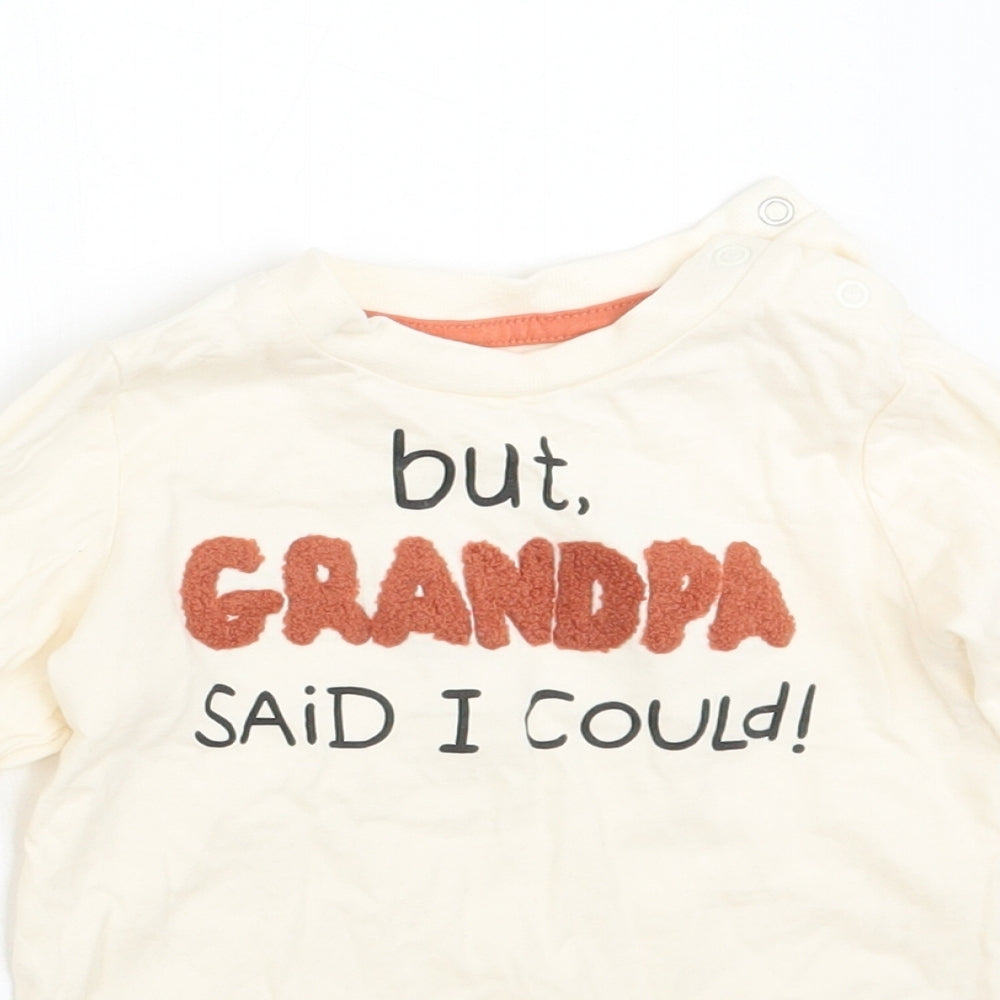 Nutmegt Baby Ivory   Pullover T-Shirt Size 9-12 Months