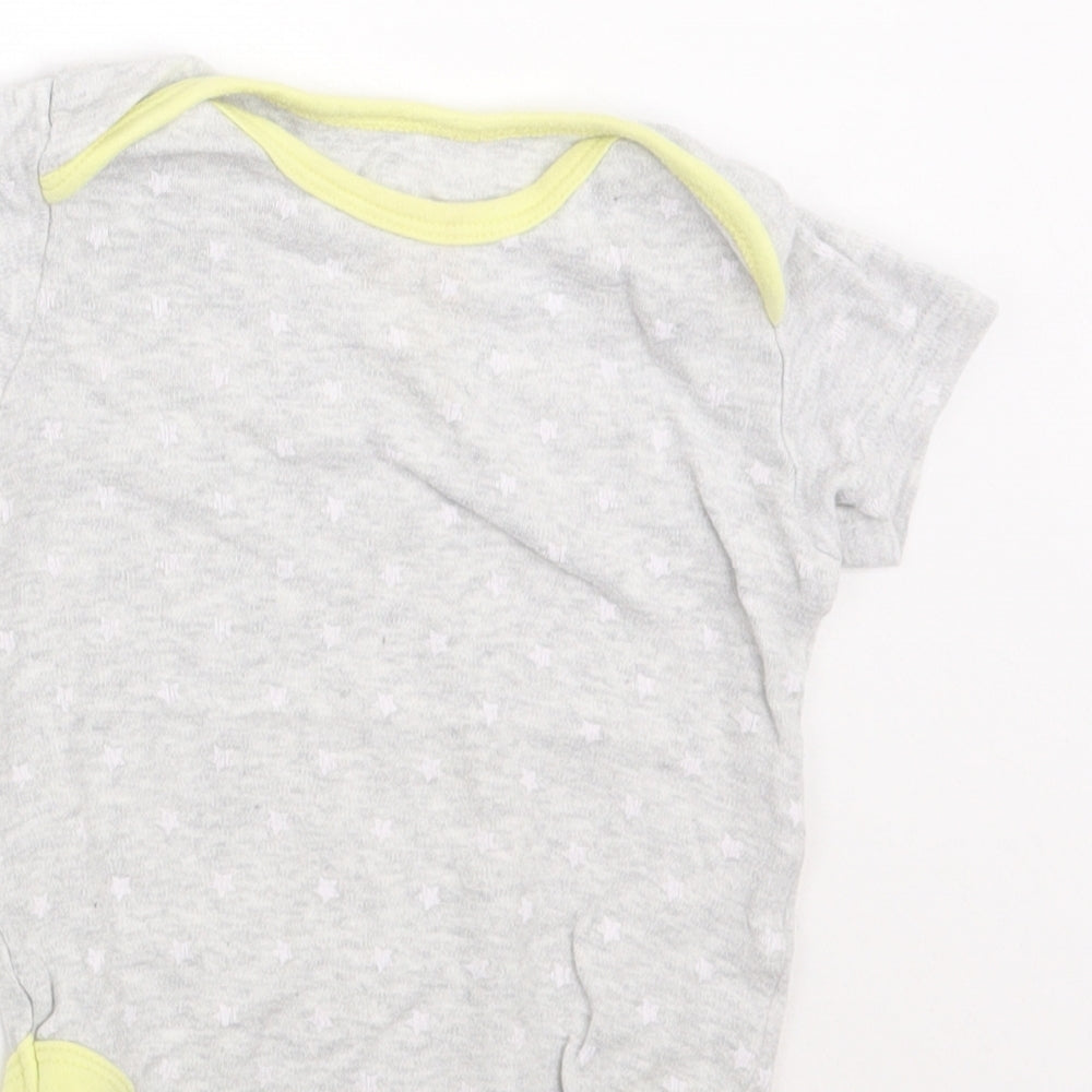 Mini Club Baby Grey Geometric  Babygrow One-Piece Size 12-18 Months