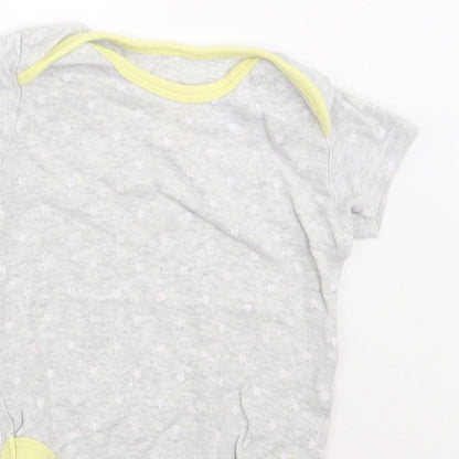Mini Club Baby Grey Geometric  Babygrow One-Piece Size 12-18 Months