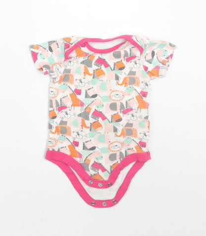 TU Baby White Animal Print  Babygrow One-Piece Size 9-12 Months