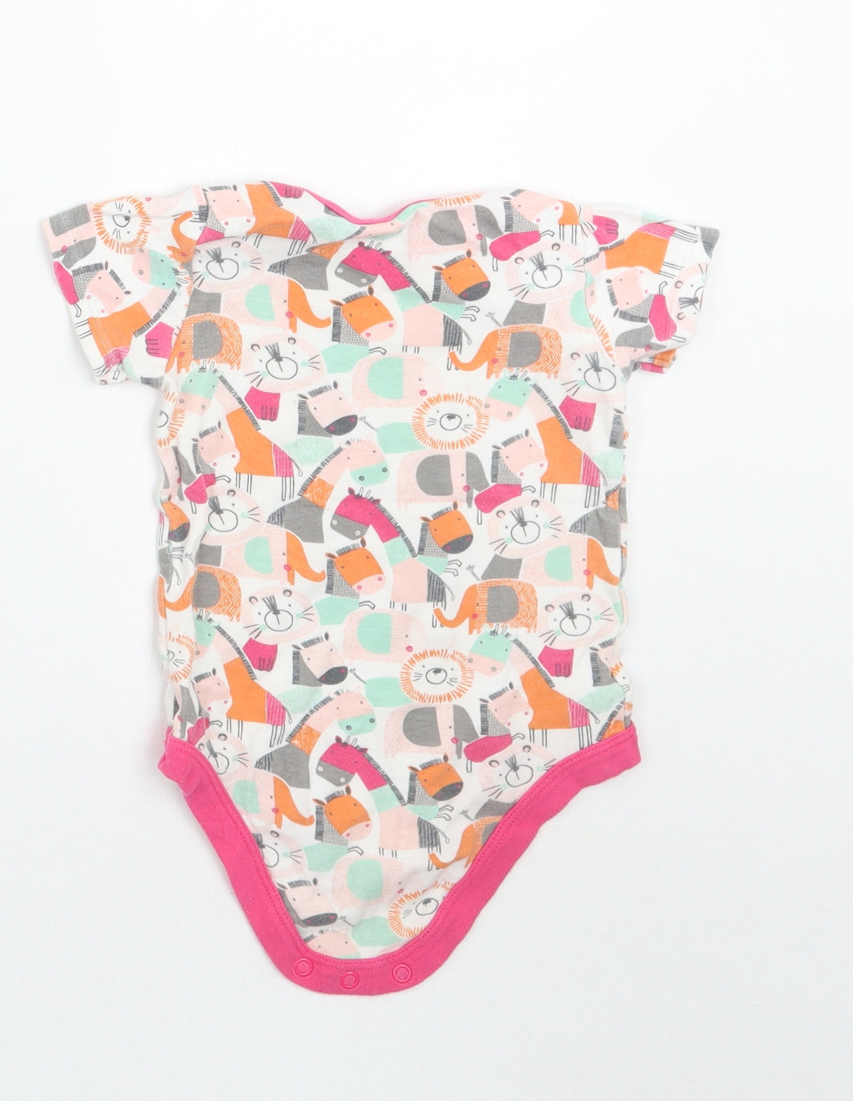 TU Baby White Animal Print  Babygrow One-Piece Size 9-12 Months