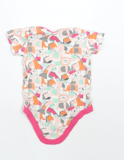 TU Baby White Animal Print  Babygrow One-Piece Size 9-12 Months