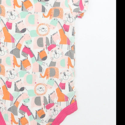 TU Baby White Animal Print  Babygrow One-Piece Size 9-12 Months