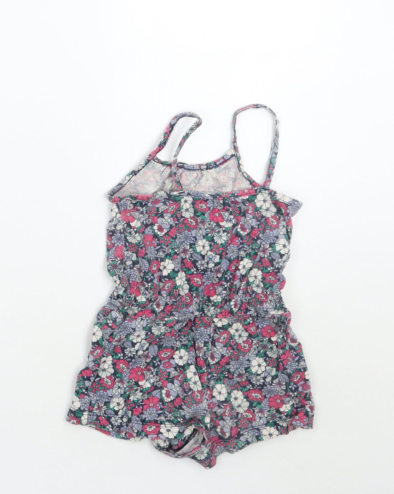 Gap Girls Blue Floral  Romper One-Piece Size 9-12 Months