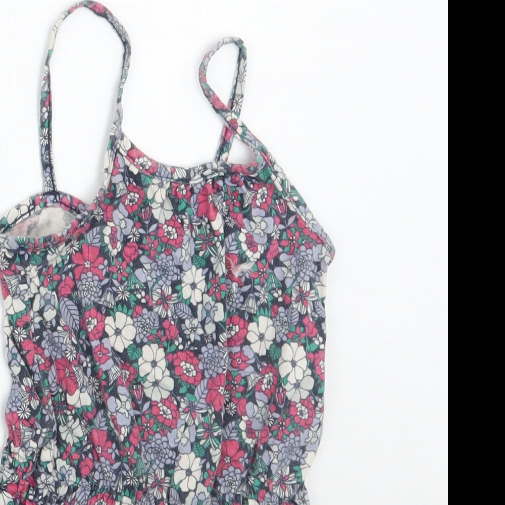 Gap Girls Blue Floral  Romper One-Piece Size 9-12 Months