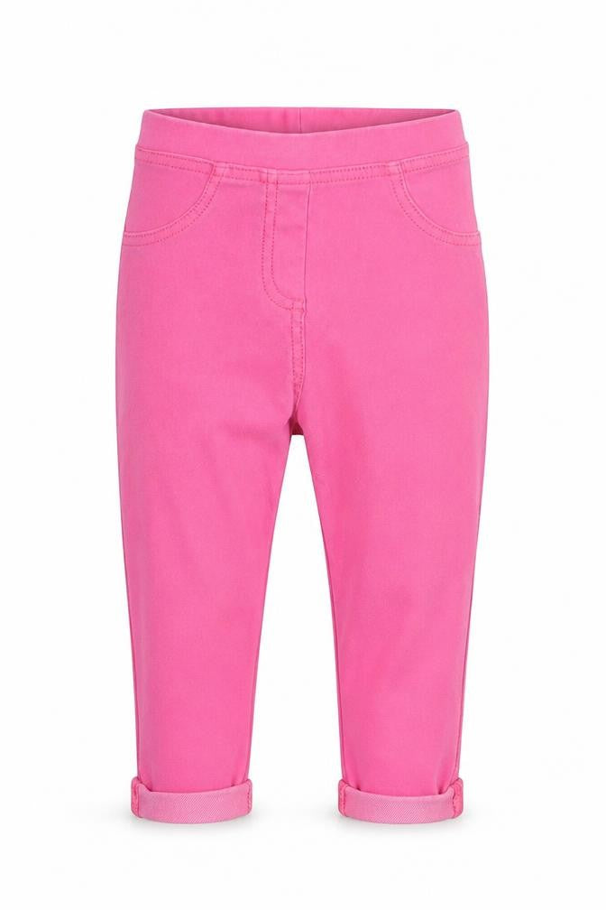 Front view of Matalan Baby Pink Capri Trousers, size 9-12, Months