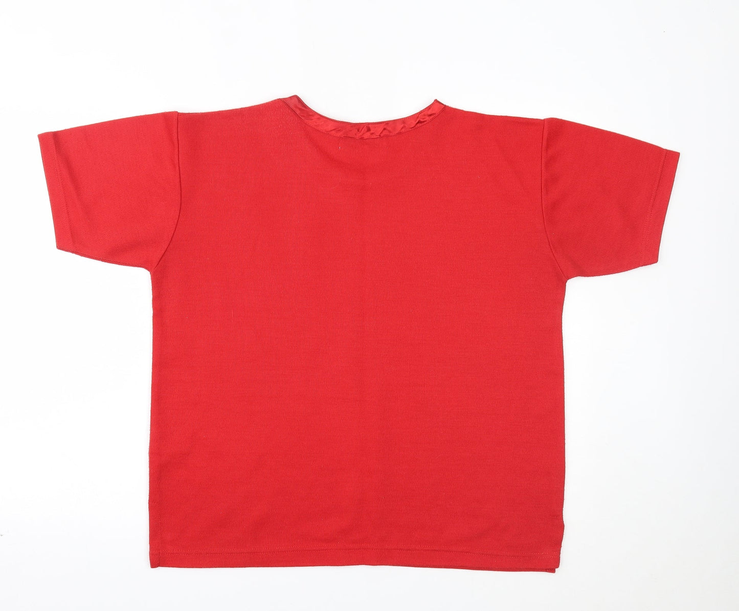 Design Essentials Womens Red   Basic T-Shirt Size M