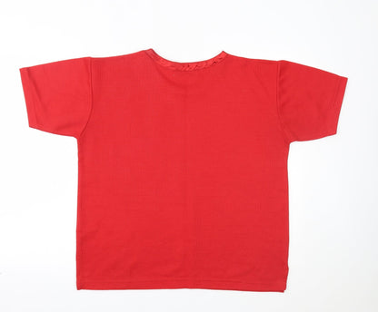 Design Essentials Womens Red   Basic T-Shirt Size M