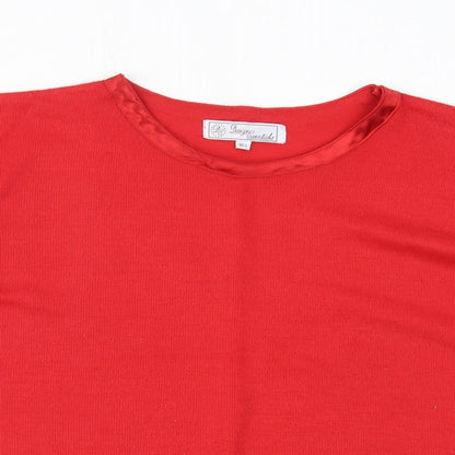 Design Essentials Womens Red   Basic T-Shirt Size M