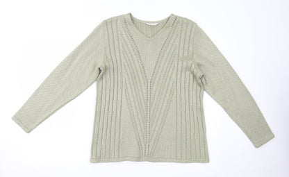 Daxon Womens Green   Basic Blouse Size 14