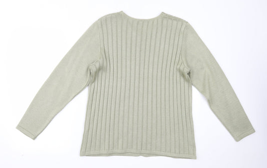 Daxon Womens Green   Basic Blouse Size 14