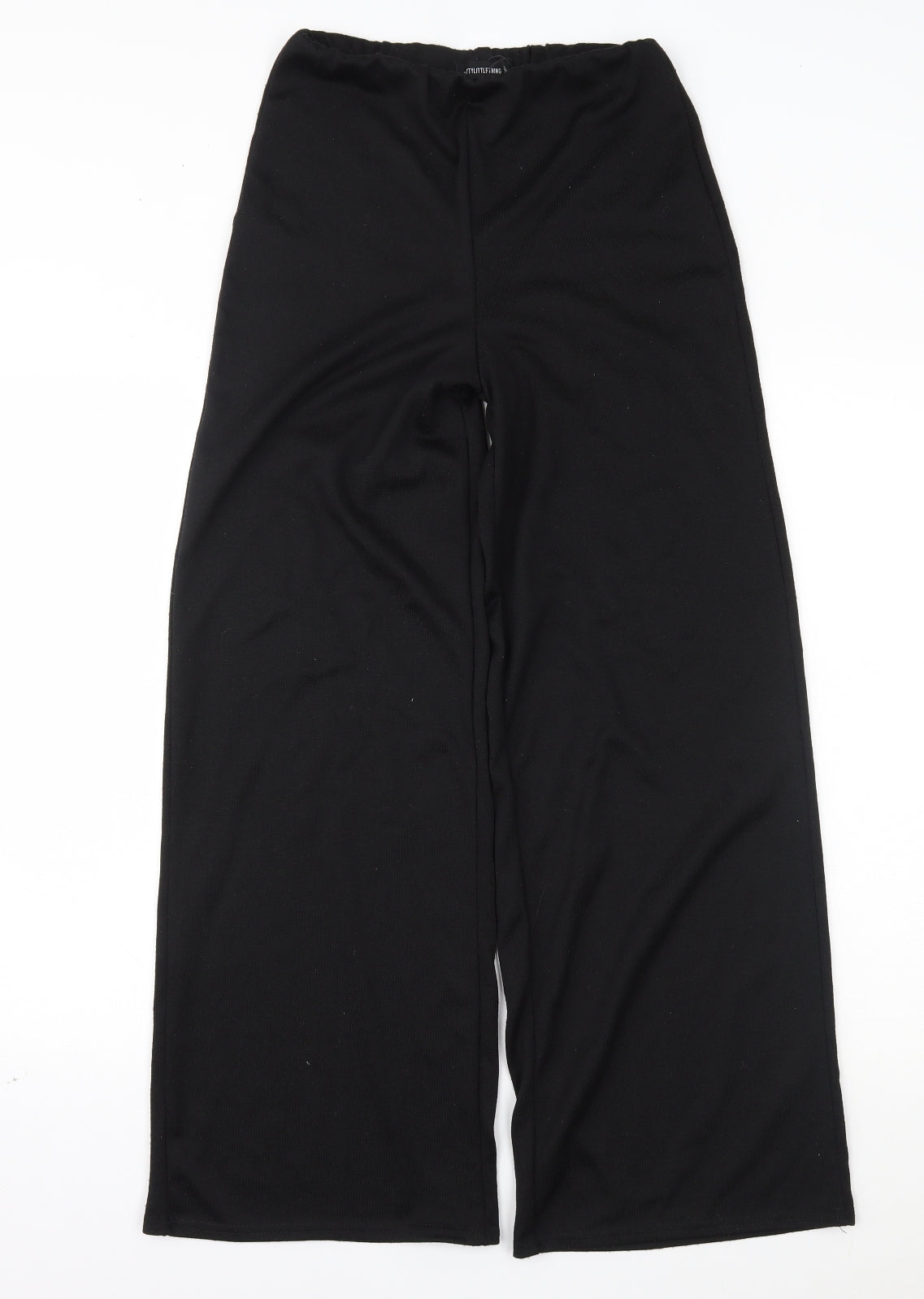Womens UK Size 10 PRETTYLITTLETHING Regular Fit  Black Trousers