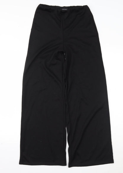 Womens UK Size 10 PRETTYLITTLETHING Regular Fit  Black Trousers