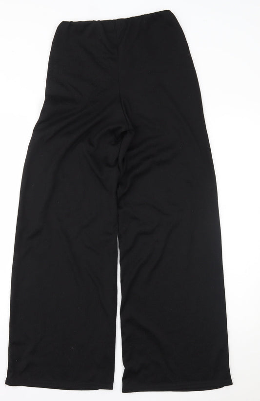 Womens UK Size 10 PRETTYLITTLETHING Regular Fit  Black Trousers