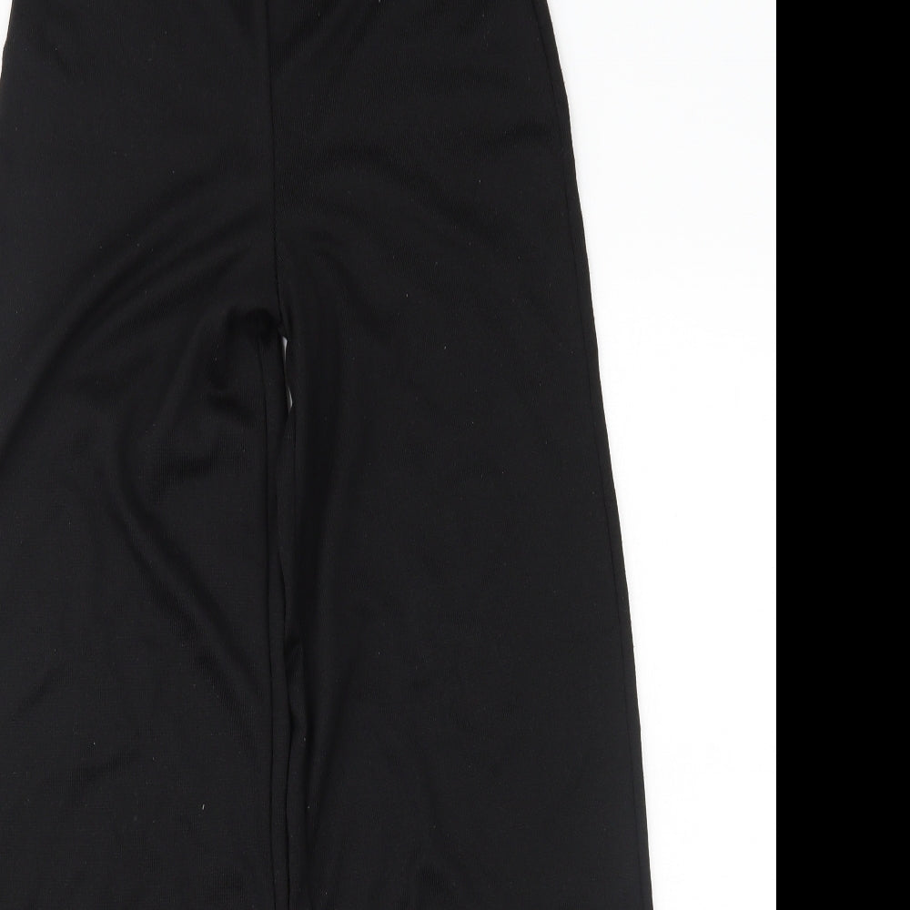 Womens UK Size 10 PRETTYLITTLETHING Regular Fit  Black Trousers