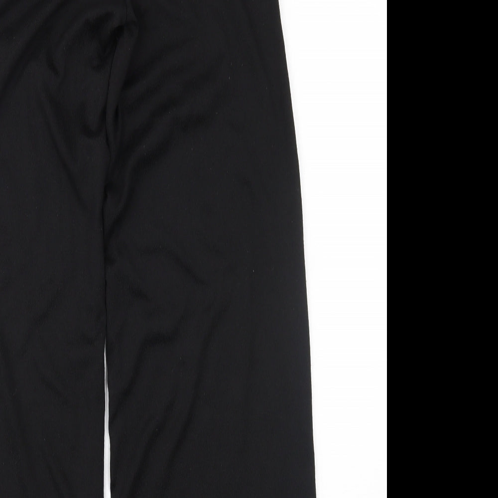 Womens UK Size 10 PRETTYLITTLETHING Regular Fit  Black Trousers