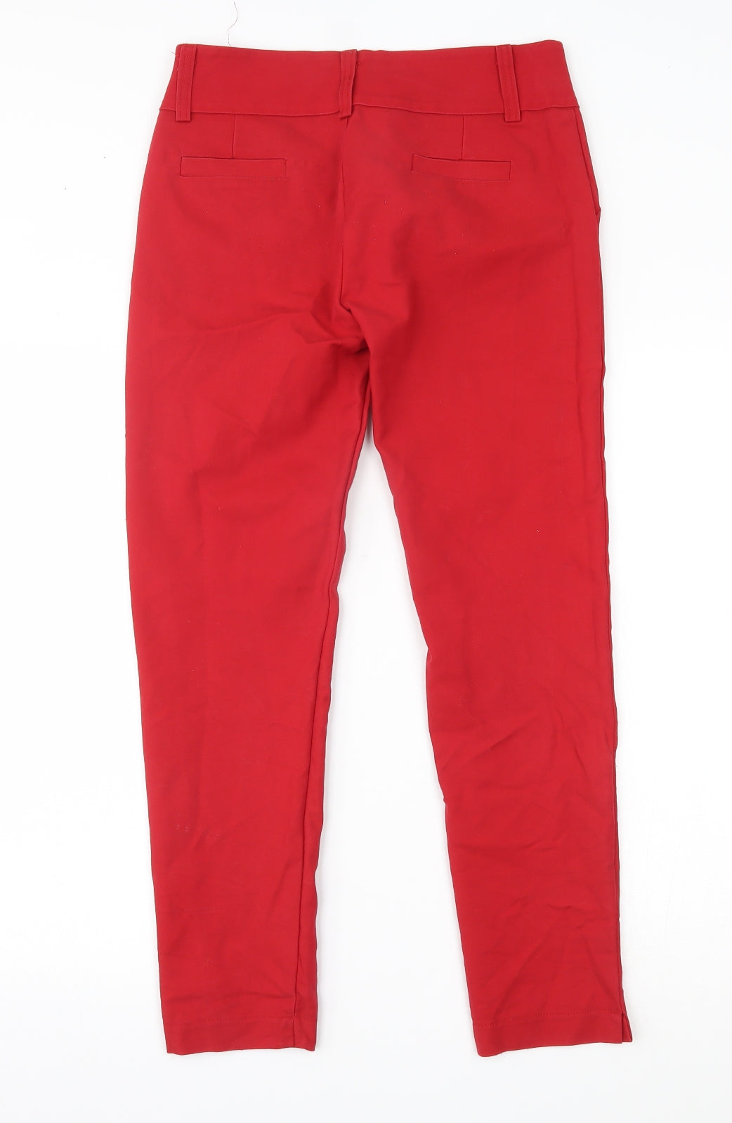 Womens UK Size L Preworn Regular Fit  Red Trousers
