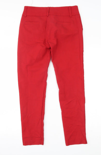 Womens UK Size L Preworn Regular Fit  Red Trousers