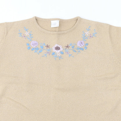 Classics Womens Beige   Basic T-Shirt Size 14