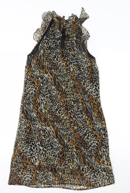 Fire Los Angeles Womens Brown Animal Print  Shift  Size M