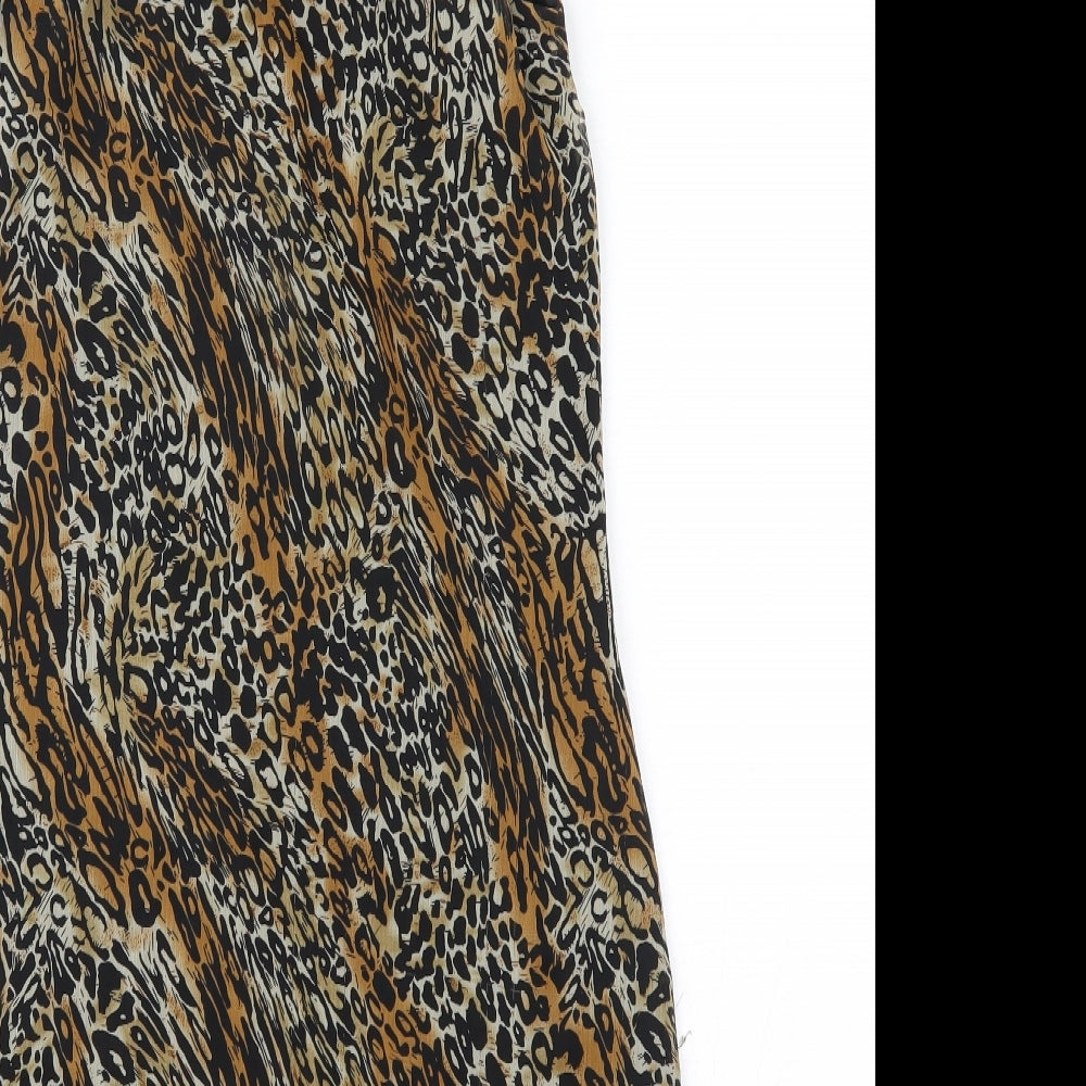 Fire Los Angeles Womens Brown Animal Print  Shift  Size M