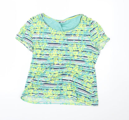 Womens UK Size 10 Marks and Spencer Green Basic T-Shirt