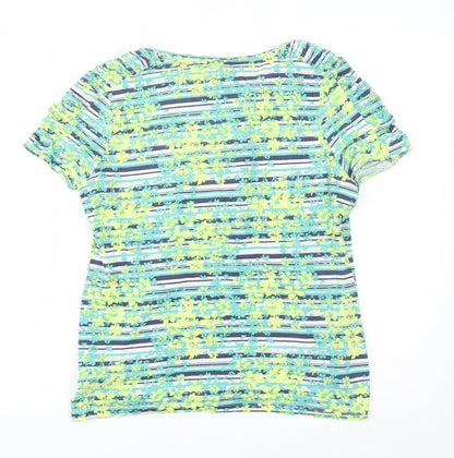Womens UK Size 10 Marks and Spencer Green Basic T-Shirt