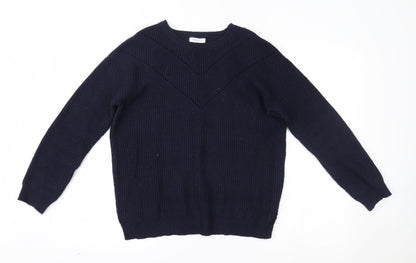 Womens UK Size M Papaya Blue Pullover Jumper