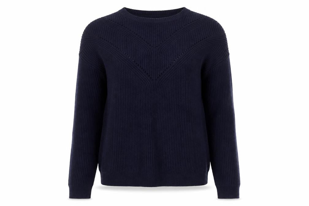 Womens UK Size M Papaya Blue Pullover Jumper