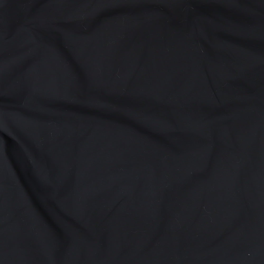 Mens UK Size 17 Premier Black  Button-Up Short Sleeve Casual Shirt