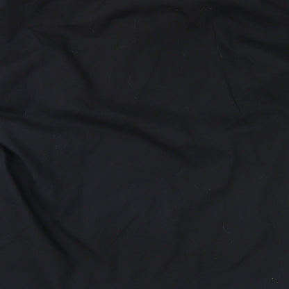 Mens UK Size 17 Premier Black  Button-Up Short Sleeve Casual Shirt