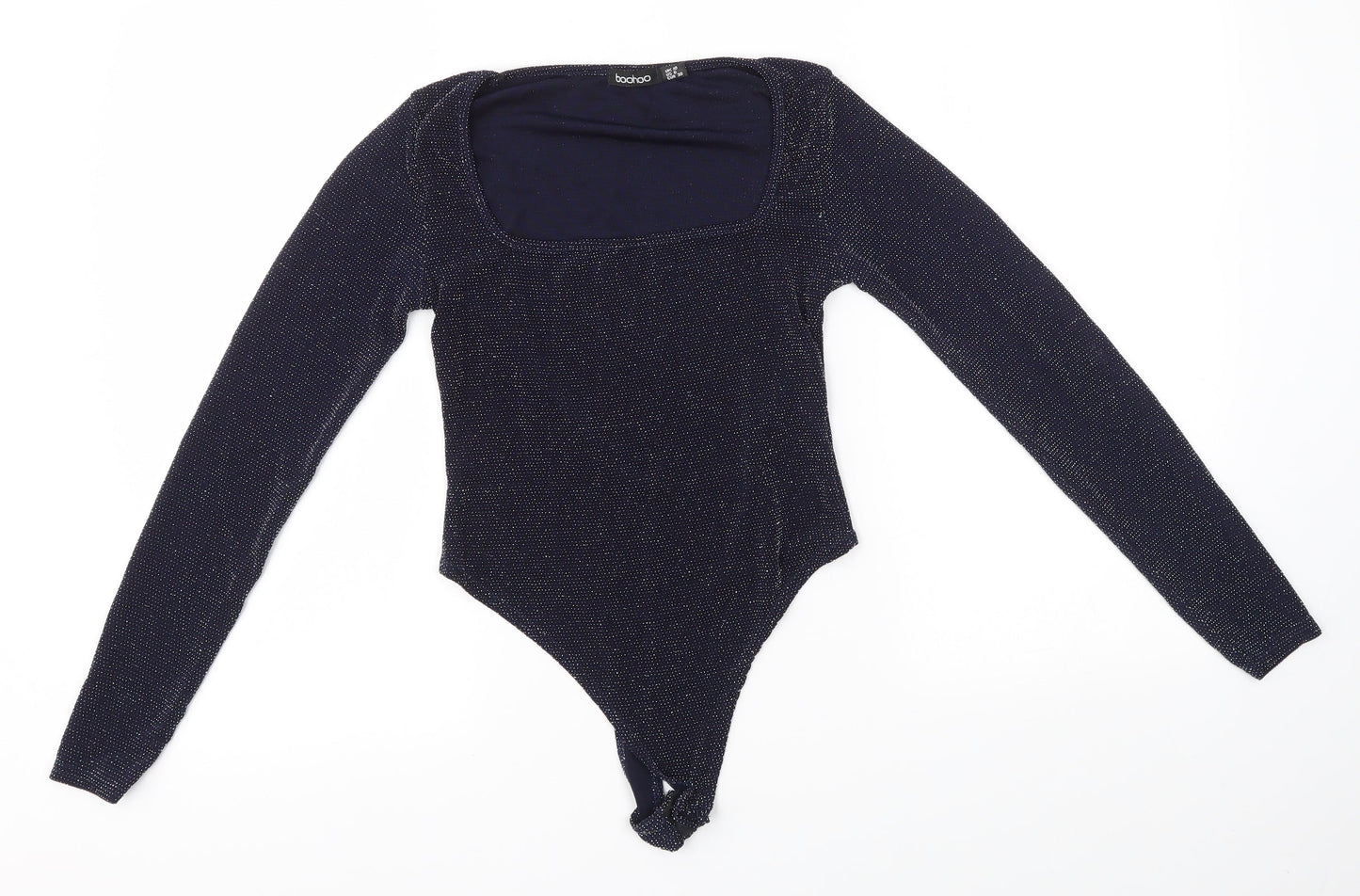 Boohoo Womens Blue   Bodysuit One-Piece Size 10