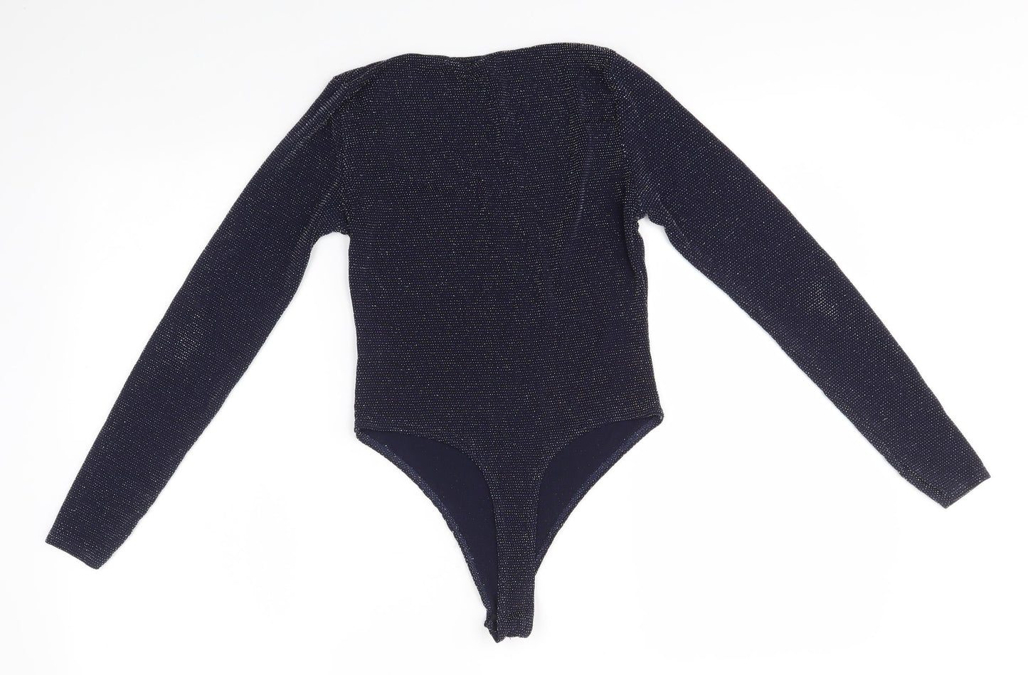 Boohoo Womens Blue   Bodysuit One-Piece Size 10