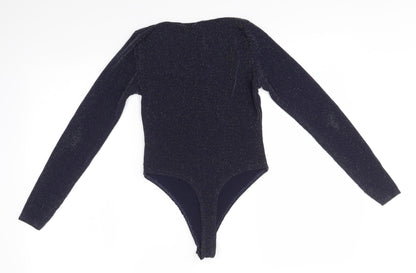 Boohoo Womens Blue   Bodysuit One-Piece Size 10