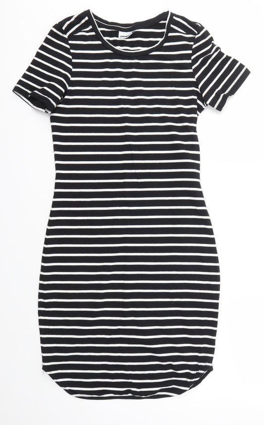 Noisy may Womens Multicoloured Striped  T-Shirt Dress  Size XS